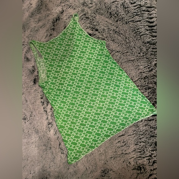 Kelly Green Chain print Tank - Picture 3 of 5